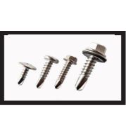 SS Self Drilling Screws – Stainless Steel Tek Screws #10-14-16 for Metal Roofing and Cladding – A2/A4 Grade 304/316, Drill Point, Hex Washer Head, EPDM Washer, Self Drilling Fasteners